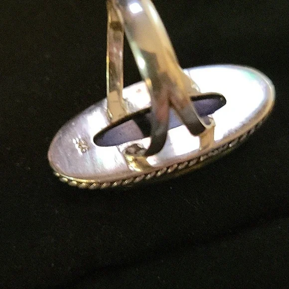 Pink Australian Opal and Sterling Silver Ring - Picture 8 of 10